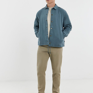 Veste en toile imperméable, coupe-vent et respirante pour l'hiver, col rabattable, boutons recouverts, qualité supérieure, légère - Product Image 4