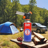 Pistolet à flamme multifonction portable certifié CE, design coréen, briquet à gaz en plastique, camping en plein air