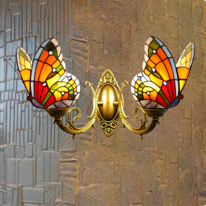 Luci stile moderno fatte a mano luci da parete design europeo farfalla camera da letto soggiorno corridoio luci LED - Product Image 6