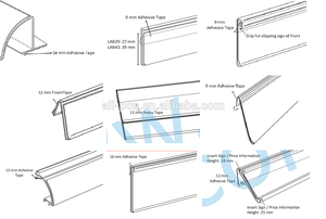 Support d'étiquettes adhésives plates et durables pour lecteur de codes-barres, rail de scanner pour rayonnages de gondoles en métal et en bois - Product Image 3