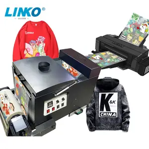 LINKO Printer L1800 Modifikasi Populer Printer 1 Putih 4 Warna Tinta A3 PET Film DTF Printer untuk Mencetak Kaus