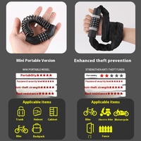 Sécurité Portable Anti-Vol Moto Scooter Vélo Vélo 4 Chiffres Combinaison Casque Serrure