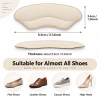 Coussinets de talon pour chaussures trop grandes, inserts antidérapants pour hommes et femmes, coussinets de talon souples pour éviter le glissement du talon