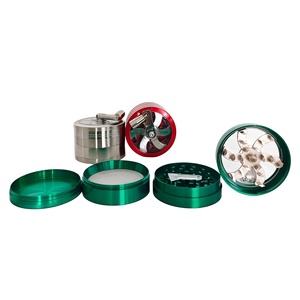 Round Zinc Alloy Manual Modern <b>Herb</b> Grinder with Full Printed Art Design and Customizable Logo for Tobacco Accessories - Product Image 2
