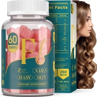 Gummies à la biotine extra forte 10000 mcg pour la croissance des cheveux, de la peau et des ongles, soutien à la peau éclatante, complément vitaminique végétalien pour adultes