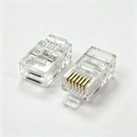 Conector Modular RJ12 6P6C para Cable de Comunicación de Alarma Telefónica