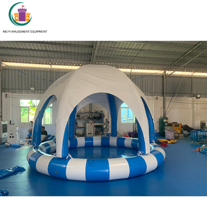 5mDia/ 16.6英尺充气水池圆顶定制充气水池或带圆顶帐篷盖的球池 - Product Image 2