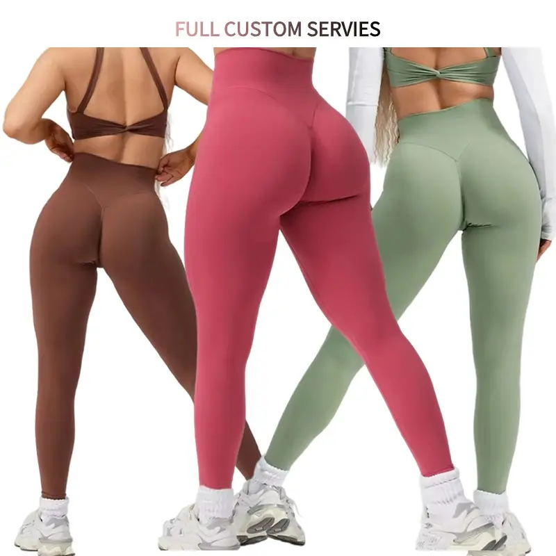 Custom Four-Way Stretch Breathable QUICK DRY Yoga Leggings Gym Workout Tight Fitness Apparel High Waisted Butt Lift Yoga Pants