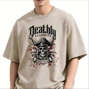Camiseta de Manga Corta para Hombre y Mujer, 230 g/m², Logotipo Personalizado, 100% Algodón, Estilo Retro Lavado, Tejido Jersey, Corte Holgado, Impresión Digital - Product Image 3