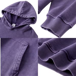 Sudadera con Capucha TKAN750D de Moda, Estilo Vintage Lavado Ácido, Sudadera con Capucha 100% Algodón para Hombre, Logotipo Personalizado con Impresión 3D en Relieve, Sudadera Esencial - Product Image 2