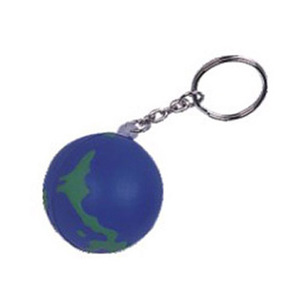 PU Trái Đất căng thẳng bóng với Keychain Globe căng thẳng thuốc giảm Keyring - Product Image 1