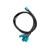 Cable Coaxial Oficial Original GMSL2 Fakra 1-a-4 M-F RTK031 con Conector FAKRA Código Z de 0.5m para Stereolabs ZED X Multi Camera