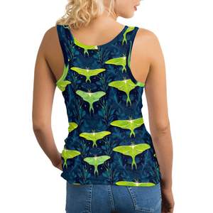 Image personnalisée Hauts d'entraînement sans manches à la mode pour femmes Sport d'été Spandex Fitness Gear Personnalisé léger respirant imprimé sans couture - Product Image 4