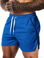 Shorts pour hommes 100% polyester à séchage rapide et respirants, taille élastique, pour la gym, la course à pied, le yoga, l'entraînement, logo et couleur personnalisés