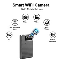 Caméra de sécurité intelligente HD 720p transfrontalière Wi-Fi avec vision nocturne, objectif rotatif, détection de mouvement et notification d'alarme (sans stockage)