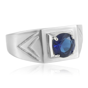 Geometric <b>Titanium</b> Steel <b>Ring</b> With Clear Gemstone Prong Setting Women's Fashion Jewelry Gift - Product Image 2