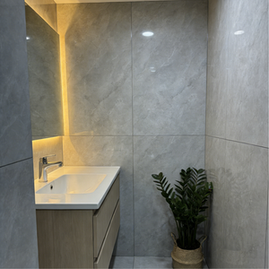 <span class=keywords><strong>Carrelage</strong></span> en porcelaine poli 600x1200mm, aspect marbre <span class=keywords><strong>gris</strong></span>, pleine masse émaillée, moderne, résistant aux acides, pour espaces commerciaux, salles de bain et villas - Product Image 4