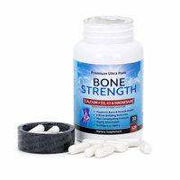 Capsules de Calcium D3 K2 Magnésium, Complément Alimentaire pour la Santé Osseuse, 120 Capsules, Nutrition Adulte, Fabrication OEM, Marque Privée