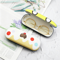 Étui à lunettes rigide mignon motif dessin animé, boîte de protection portable pour lunettes avec design Panda, Fraise, Grenouille pour Enfants, Filles et Femmes