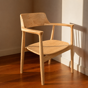 Chaise de salon ergonomique en teck de style mid-century, faite à la main - Robuste et élégante pour la maison, l'appartement, l'hôtel et l'extérieur - Product Image 2