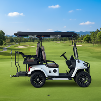 Voiturette de golf électrique personnalisable 5KW AC, 4 places, batterie lithium 48V, châssis métallique, pour terrains de golf et villas de vacances