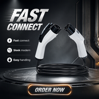 Nouvelle station de charge AC portable pour VE, double connecteur Type 2-Type 1, monophasée/triphasée, 16A/32A, pour remplacement/réparation