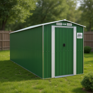 Caseta de Jardín de Acero Galvanizado 75.6x40.2x87.8 Solución de Almacenamiento Verde - Product Image 2