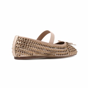 Chaussures Mary Jane pour femmes, fabriquées à la main, confortables, à bout rond, luxueuses, avec strass, nœud papillon, style doux pour filles et femmes - Product Image 3