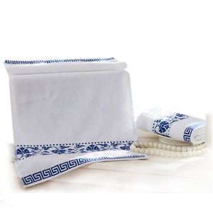 <span class=keywords><strong>Toalla</strong></span> de Fibra de Algodón Jacquard Azul y Blanca, Secado Rápido, 100% Turca, Diseño Damasco <span class=keywords><strong>Aquis</strong></span>, <span class=keywords><strong>Toalla</strong></span> de Mano para Recién Nacidos - Product Image 4