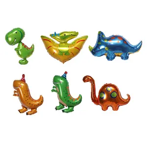 Balões laminados de animais, balões em forma de dinossauro para decoração de brinquedos e festas de aniversário infantil