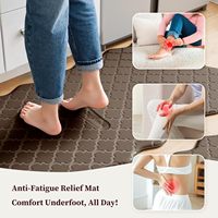 Tapis de cuisine modernes en PVC à bord festonné et gaufré, anti-fatigue, antidérapants et amortis pour le confort en position debout