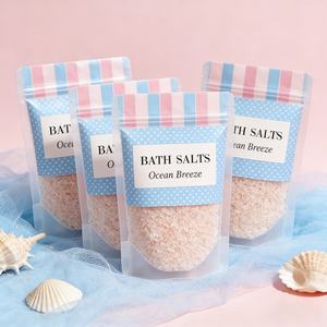 Sacs d'emballage alimentaire personnalisés imprimés, résistants à l'humidité, à fermeture éclair, en plastique Mylar, pour savon, sel de bain, gommage corporel - Product Image 1