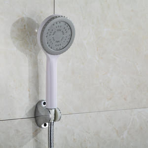 Cabezal de ducha redondo de plástico, pulverizador de mano, masaje con burbujas, fácil de limpiar, portátil, para uso en el baño - Product Image 1