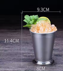 Kim loại cocktail cup kim loại đặc biệt vàng bạc Rose Gold 400ml cup quăn mojito bạc hà Julep Cup cho oban octomore cũ <span class=keywords><strong>Angus</strong></span> - Product Image 2