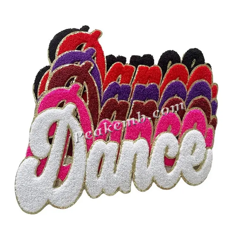 Dance Iron On Chenille Patch Wholesale Dance Team Chenille Patch for Dance Mama Shirt Design