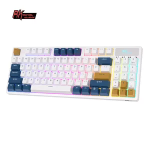 Royal Kludge-لوحة مفاتيح ألعاب ميكانيكية, شعار خاص بألعاب الكمبيوتر اللاسلكي rgb من صانعي القطع الأصلية موديل Rk89