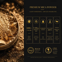 Kosmetiktaugliches Perlglanz-Mica-Pulver 100+ Farben 5-60µm Schimmerpigment Vielseitig Einsetzbar für Make-up Seife Harz Nagelkunst DIY
