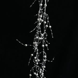 Guirnalda de Perlas y Cristales de Hielo Navideños con Cuentas Colgantes y Cadena de Perlas para Decoración de Árboles - Product Image 5