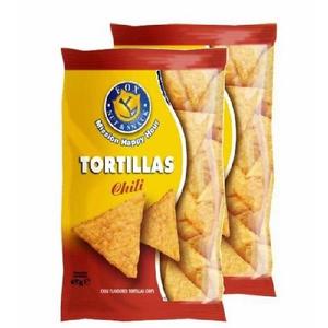 Chips de Tortilla con Sabor a Chile Marca Fox, Paquete de 12 Unidades de 450g, Bocadillos Chinos en Bolsa, Bar Italia S.R.L. - Product Image 1