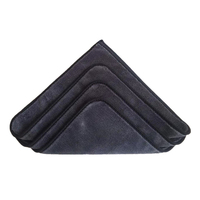 Serviette en microfibre absorbante pour lavage de voiture, double couche, à anneaux torsadés, grande taille, simple face, double face, sans couture