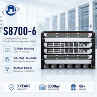 Switch Agregasi Kampus CloudEngine S8700-6 7.2Tbps Baru 312x10GE 25GE 40GE 70x100GE PoE++ Cloud Manage Switch