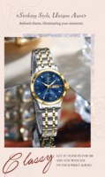 Meilleures ventes pour 504 Montre-bracelet élégante et simple pour femmes, mouvement à quartz, bracelet en acier inoxydable, étanche 3ATM, chronographe