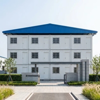 Casa Contenedor Desmontable Prefabricada, Modular, Portátil, de Ensamblaje Rápido, con Estructura de Acero y Panel Sándwich