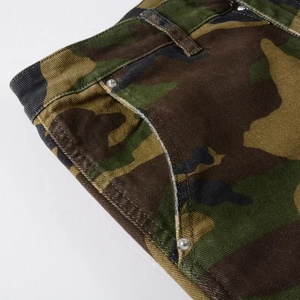 High street moda multi-bolso patch <span class=keywords><strong>jeans</strong></span> <span class=keywords><strong>camo</strong></span> ao ar livre rasgado esticar pernas magras homens - Product Image 5
