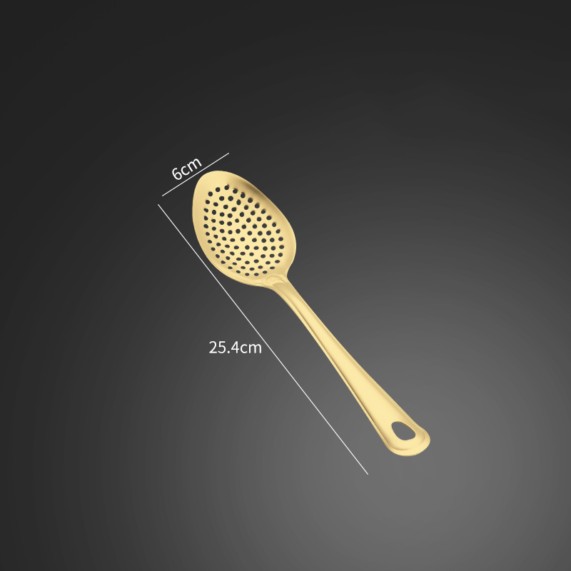 Cuillère de service à fentes dorées - 25,4 cm