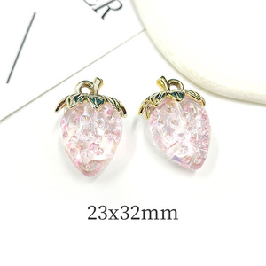 AA02178 3D кулон с клубникой 2,<span class=keywords><strong>3</strong></span>*<span class=keywords><strong>3</strong></span>,2 см, фруктовые Подвески для изготовления ювелирных изделий, ожерелье, браслет, брелок, серьги - Product Image 4