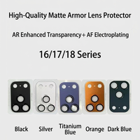 Film protecteur d'objectif monobloc givré pour iPhone 17/18 Pro Max, base de film d'objectif monobloc, résistant aux rayures