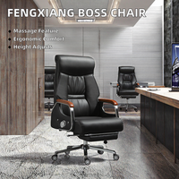 Fengxiang Chaise de bureau en cuir de luxe Boss Massage ergonomique inclinable avec mobilier commercial moderne pour bureau à domicile