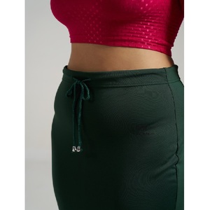 Dark Green High Compression Saree Shapewear Fish Cut Design Polyester Fabric Slim Fit Underskirt Tummy Control Body Shaper - Product Image 4