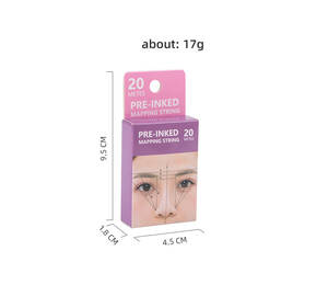 Fil de traçage pour sourcils à marque privée, pré-encrée, pour microblading, maquillage permanent, outil de positionnement des sourcils, 20 m de fil de traçage pour sourcils - Product Image 2